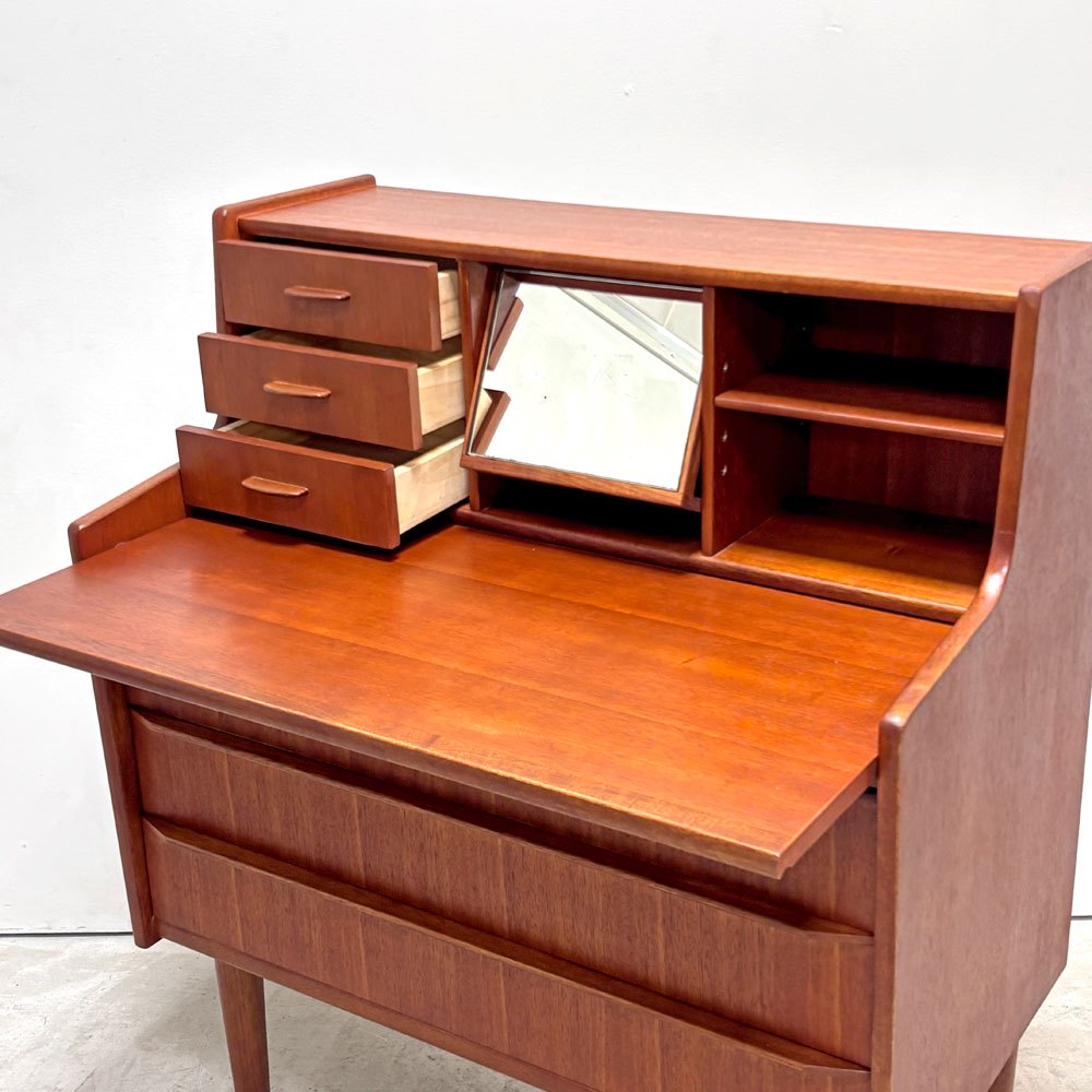 アクタス ACTUS ハンドワーク・ファニチャー Hand Work Furniture ライティングビューロー  マホガニー材 W80cm 北欧スタイル ●