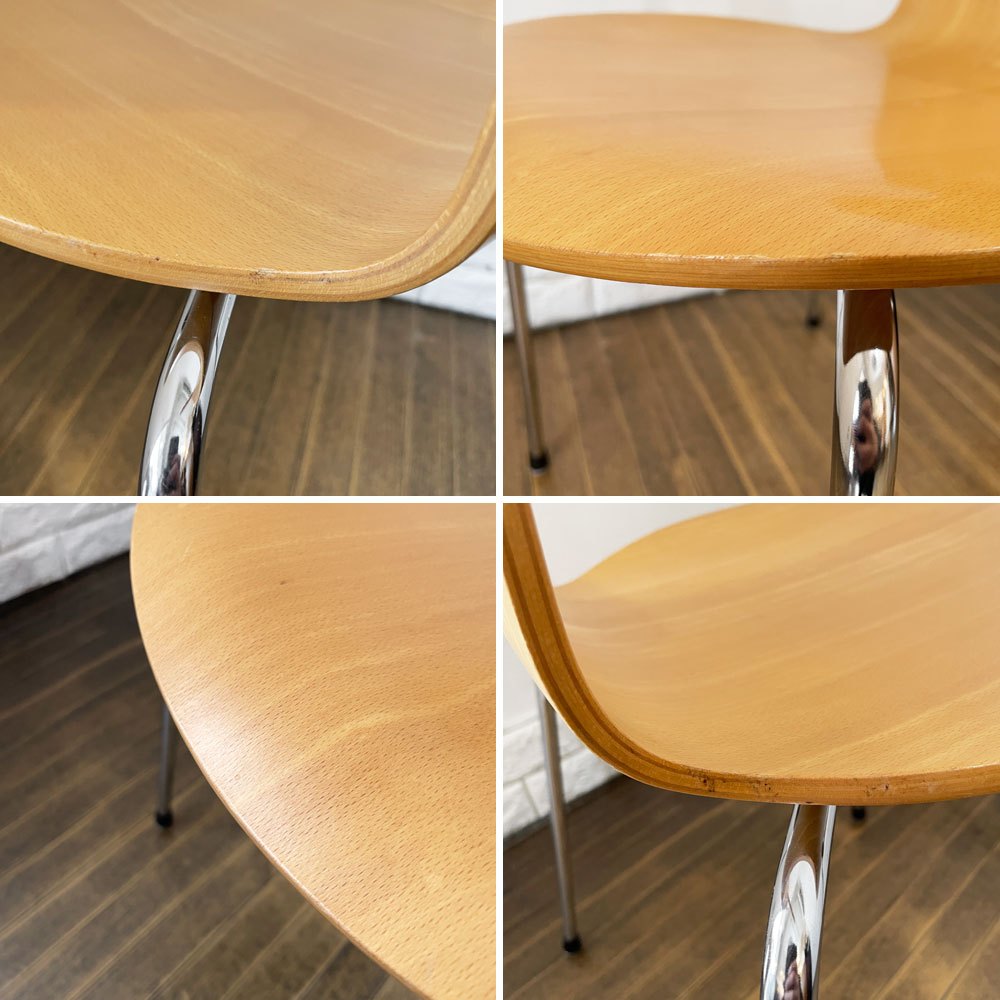 フリッツハンセン Fritz Hansen 3101 アリンコチェア アントチェア 4本脚 ナチュラルビーチ ラッカー仕上げ フェルトグライズ アルネ・ヤコブセン A ◎
