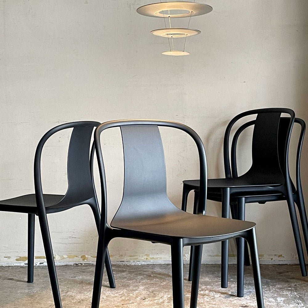 ヴィトラ Vitra ベルヴィルチェア Belleville Chair ダイニングチェア スタッキングチェア ディープブラック ロナン & エルワン・ブルレック D ■