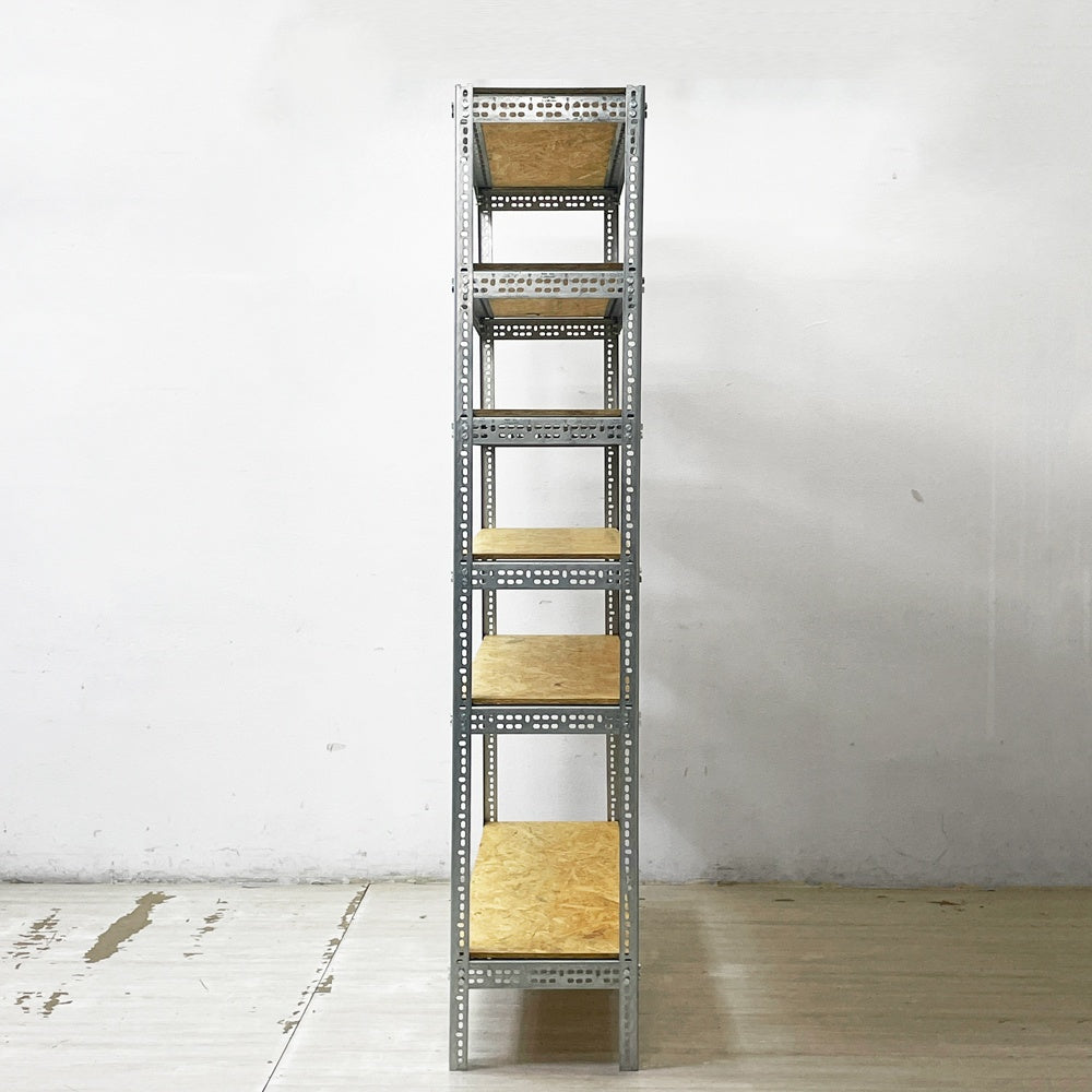 リオン LYON アングルシェルフ SLOTTED ANGLE SHELF オープンシェルフ 6段 インダストリアル P.F.S取扱い セミオーダーサイズ ●