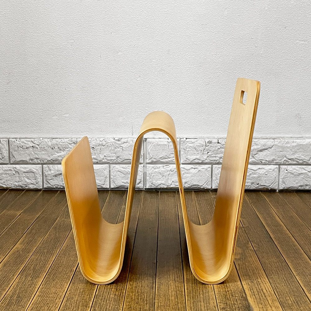 オッフィー offi マガジンラック マグスタンド MAG STAND バーチ材 プライウッド Eric Pfeiffer デザイン MoMA ミッドセンチュリーモダン 廃番 ◎