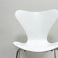 フリッツハンセン Fritz Hansen 3107 セブンチェア カラードアッシュ ホワイト スタッキング アルネ・ヤコブセン デンマーク 北欧家具 ●