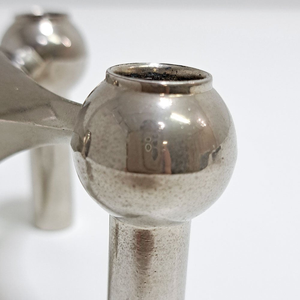 ストッフ ナゲル STOFF Nagel S22 キャンドルホルダー クローム candle holder Chrome インテリア オブジェ ドイツ ビンテージ ●