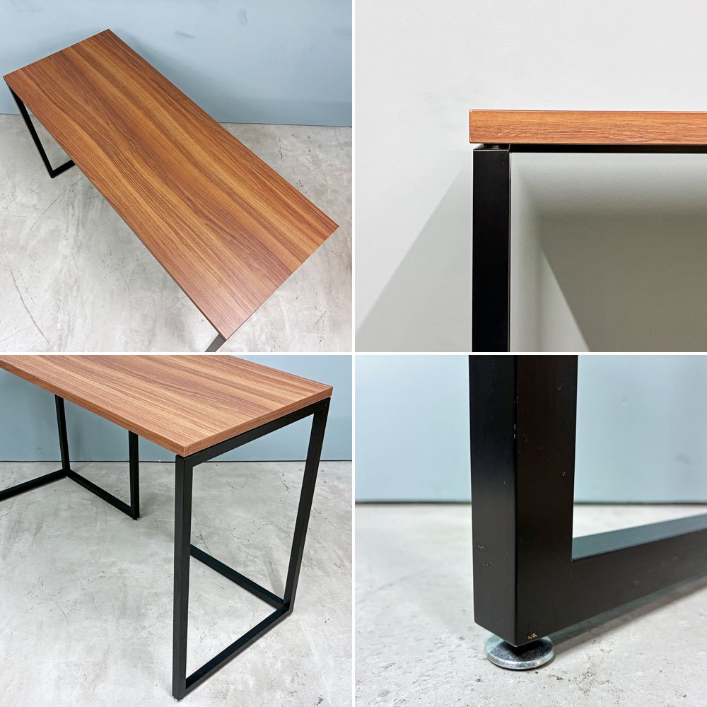ビスレー BISLEY デスクプラン DESK PLAN Lフット ワーキングテーブル W124cm デスク メラミン天板 ウォールナット調 イギリス ◎
