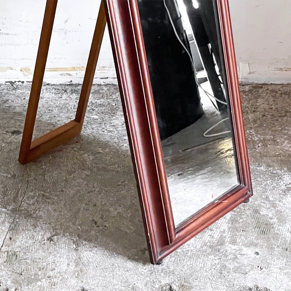塩川光明堂 木製 スタンドミラー 姿見 全身鏡 アーチ形状 W36cm × H149cm イタリアン クラシカルスタイル ■