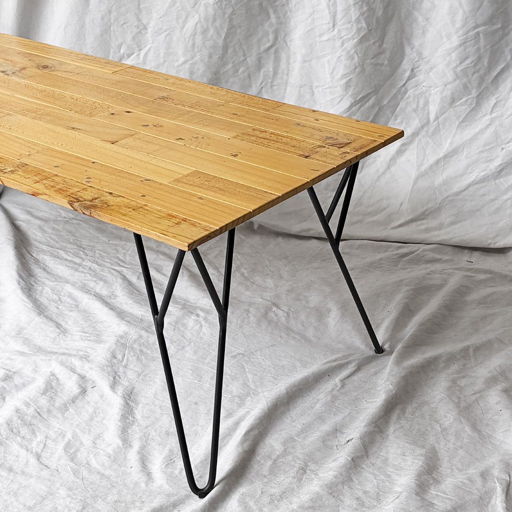 リビングハウス LIVING HOUSE. オッタシリーズ OTTA TVボード W110cm ローテーブル スチールレッグ 再生パイン無垢材 ナチュラルデザイン◇
