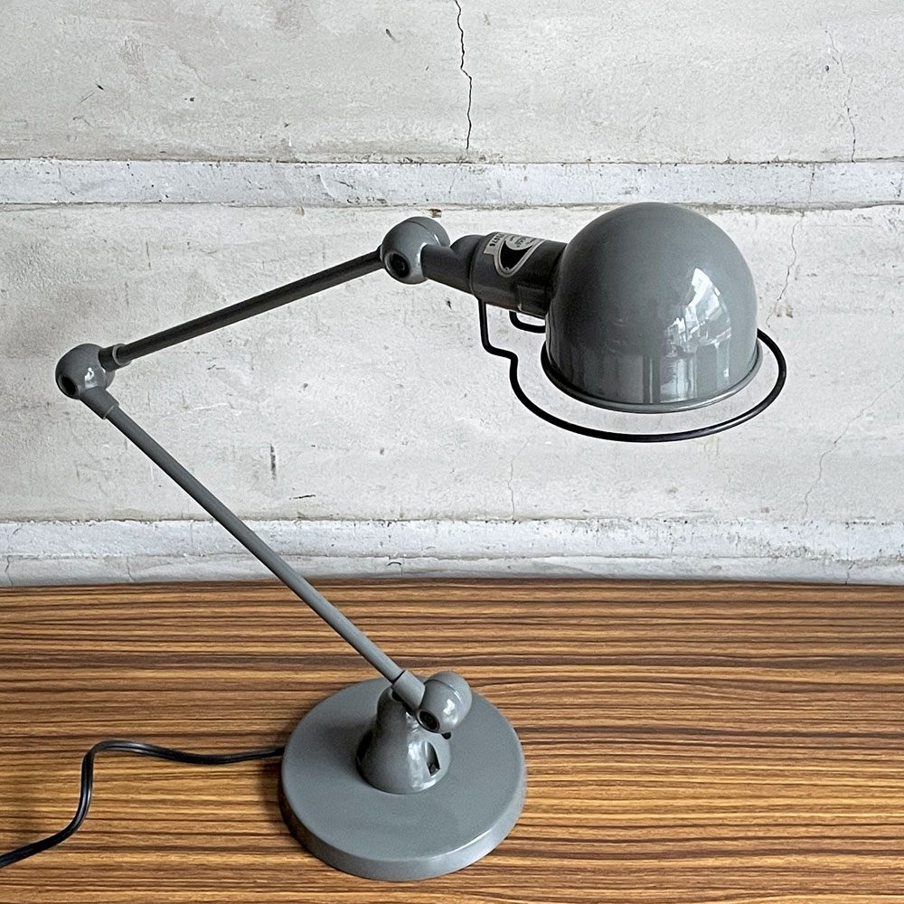 ジェルデ JIELDE 333 シグナル デスクランプ SIGNAL DESK LAMP 2本アーム式卓上ランプ 作業用ライト 工業デザイン グレー ♪