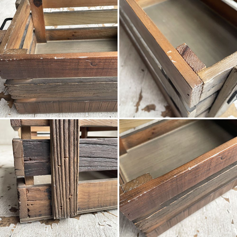 クラッシュゲート CRASH GATE ノットアンティークス Knot Antiques ポコボックス POCO BOX ニレ古材 関家具 3個セット ♪