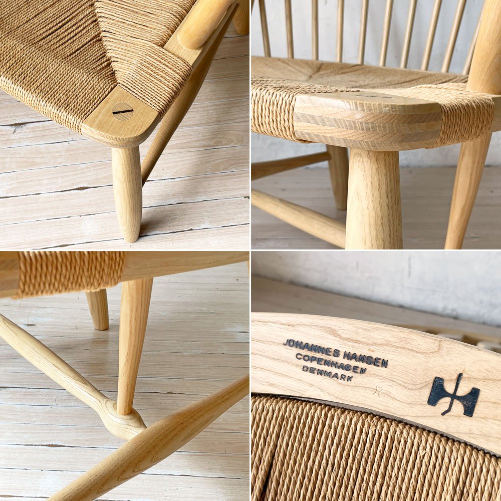 ヨハネスハンセン Johannes Hansen JH-550 ピーコック チェア アッシュ材 チーク材アーム ラウンジチェア ハンス・J・ウェグナー 北欧ビンテージ ★