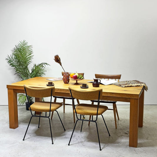 トラックファニチャー TRUCK FURNITURE OAK TABLE ダイニングテーブル ホワイトオーク無垢材 W200cm 定価約¥484,000 - ●
