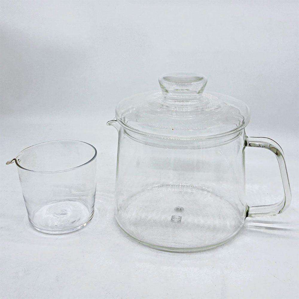 ショット・マインツ SCHOTT MAINZ イエナグラス ガラス ティーポット 蓋付 ドイツビンテージ ●