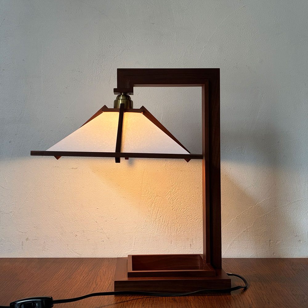 ヤマギワ YAMAGIWA タリアセン1 ミニ TALIESIN1 MINI 322S7314 ウォールナット材 E17 フランク・ロイド・ライト FRANK LLOYD WRIGHT 美品 定価￥110.000- ★