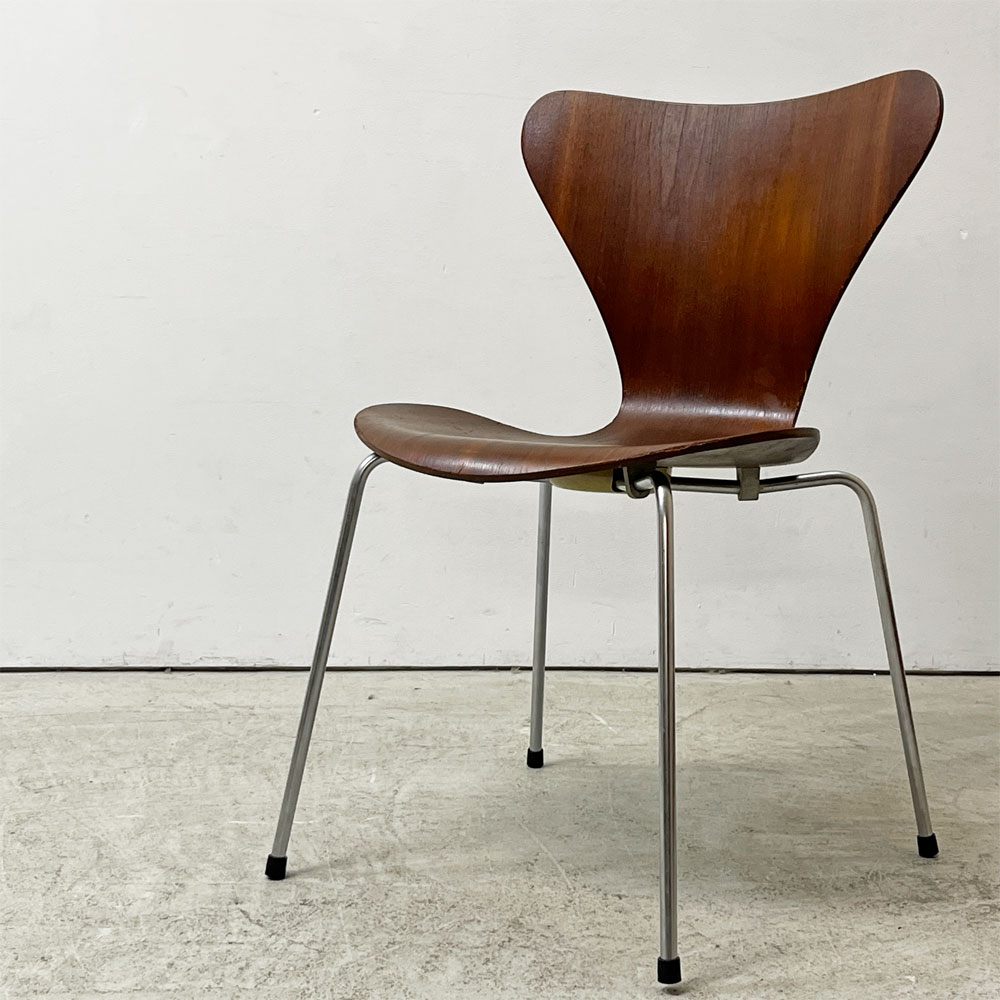 フリッツハンセン Fritz Hansen セブンチェア チーク材 アルネ・ヤコブセン ビンテージ 北欧家具 デンマーク ●