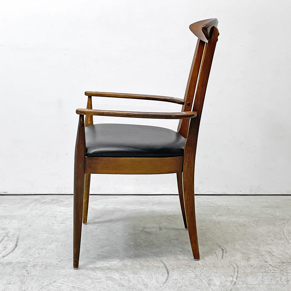 ブロイヒル Broyhill スカルプトラ Sculptra ダイニングチェア アームチェア ウォールナット USビンテージ vintage ミッドセンチュリー ●