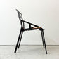 マジス MAGIS チェアワン CHAIR ONE ダイニングチェア コンスタンチン・グルチッチ スタッキング 屋外使用可 ブラック × オレンジ シートクッション付 イタリア ●