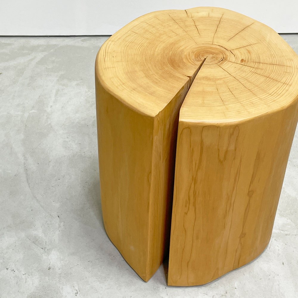 ティンバークルー TIMBER CREW 切り株 スツール クラフト家具 花台 ナチュラル ●