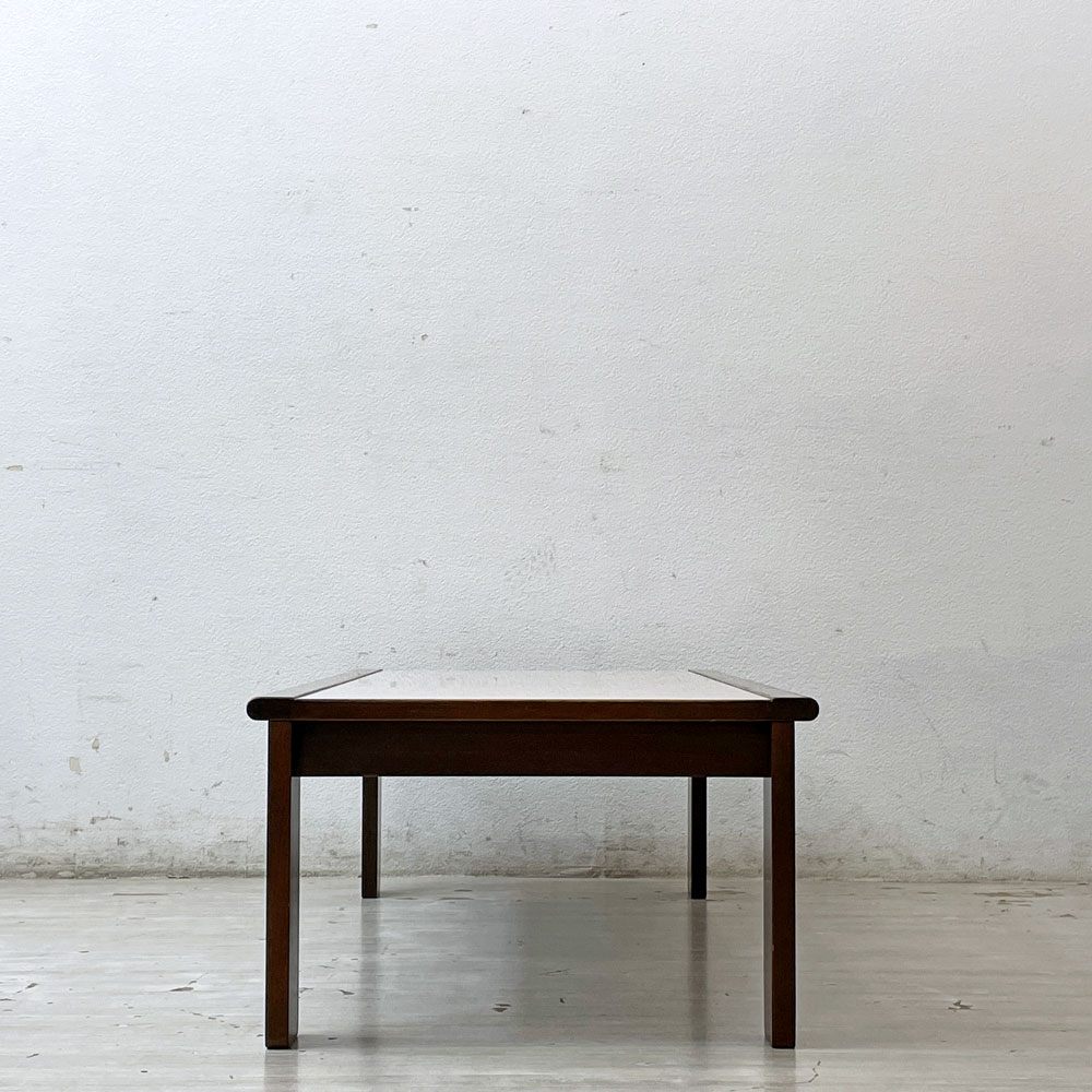 日本楽器会社製 現ヤマハ YAMAHA ビンテージ ローテーブル メラミントップ W120cm レトロデザイン 古家具 昭和レトロ ●