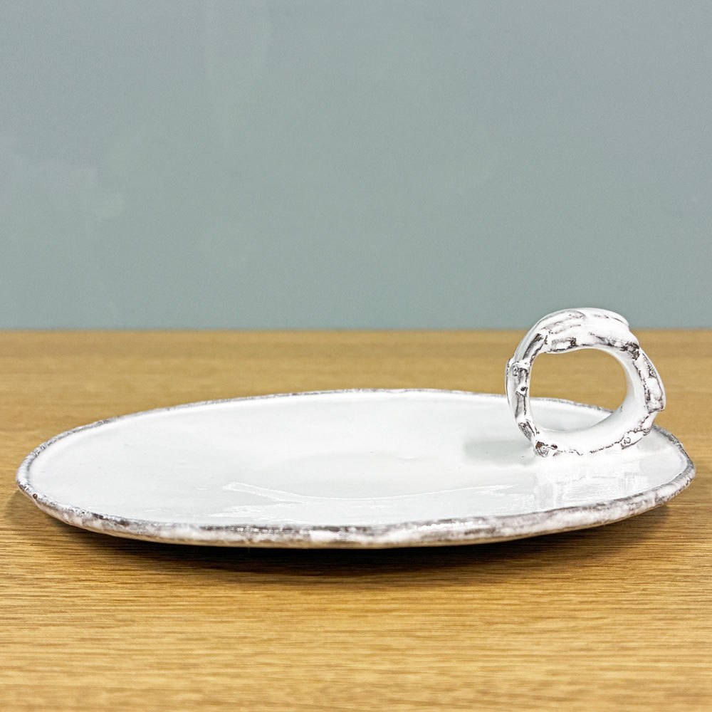 JBAdeV/Jean Baptiste Astierde Villatte 別注ソーサー Feuilles soucoupe a anse アスティエ・ド・ヴィラット ASTIER de VILLATTE 陶器 フランス A ◎