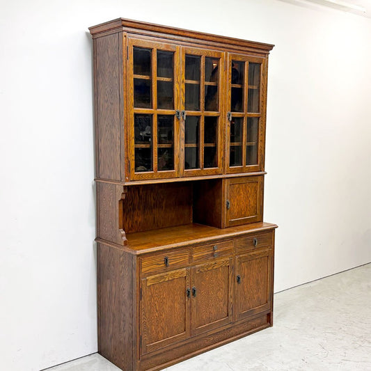 三越家具 ブルージュ Brugge オーク無垢材 食器棚 カップボード  ガラスキャビネット三越環境 カントリーハウス 英国カントリースタイル ●