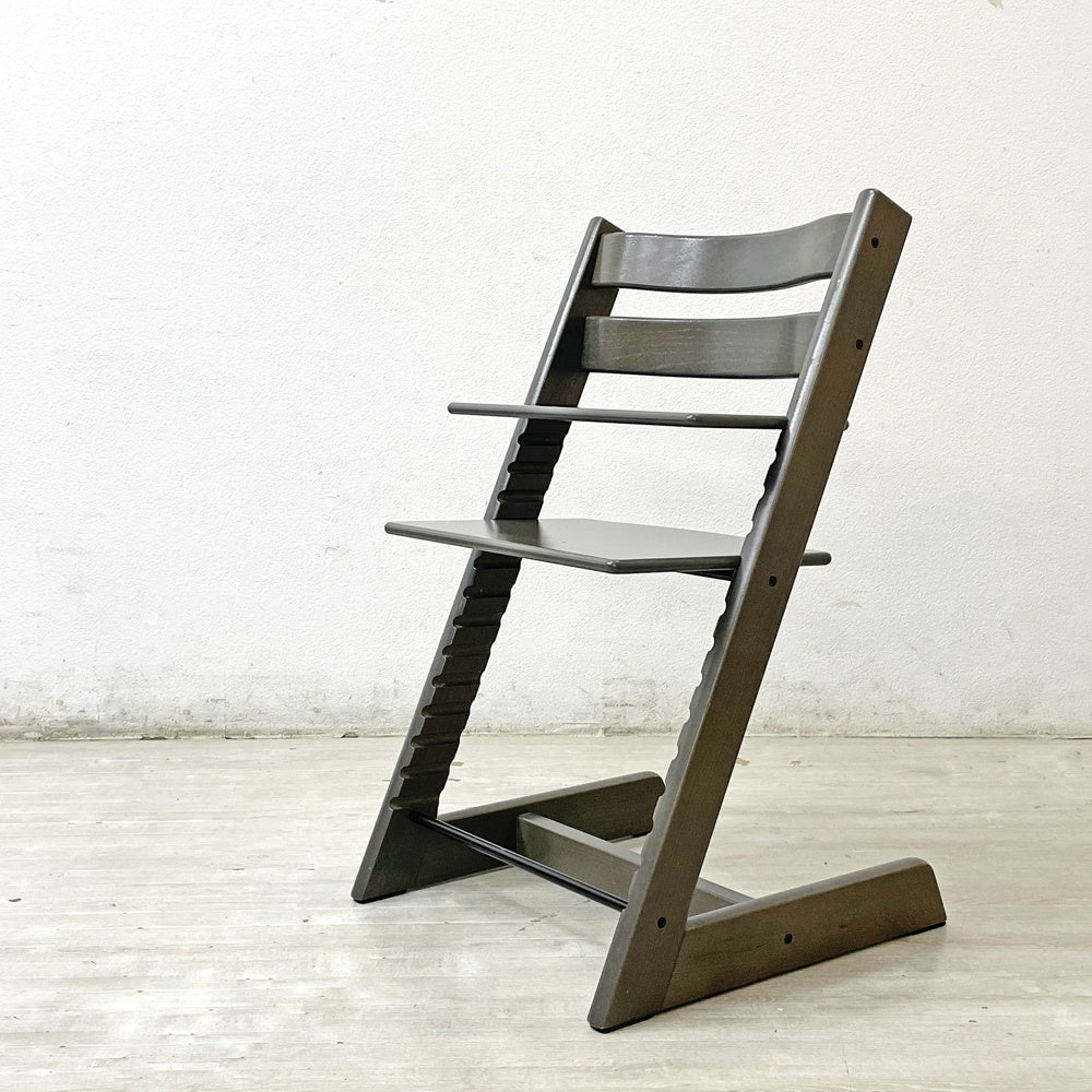ストッケ STOKKE トリップトラップ TRIPP TRAPP ベビーチェア キッズチェア グレー S/N5～ ノルウェー 北欧家具 ●