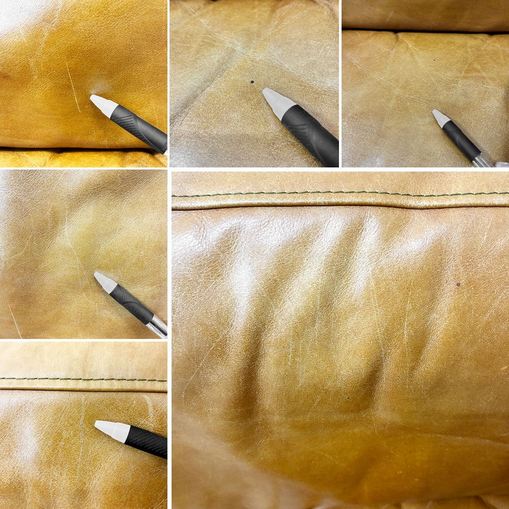 ハロ HALO レッジオ REGGIO 2P SOFA 2人掛けソファ W152cm レザー 本革 キャメル系 オールドサドルナッツカラー 英国家具 廃番 現状品 ●