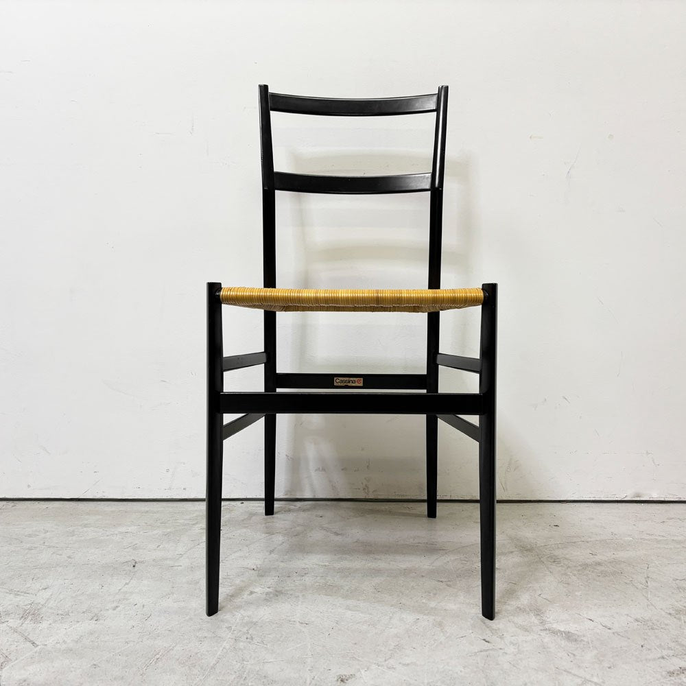 カッシーナ Cassina 699 スーパーレジェーラ SUPERLEGGERA チェア アッシュ材 ブラック 籐張り ジオ・ポンティ ●