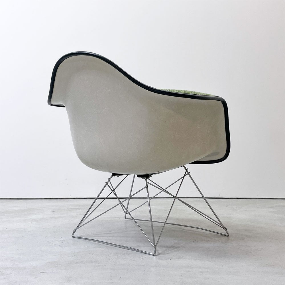 ハーマンミラー Herman Miller アームシェルチェア セカンド 2nd アプホルスター ファブリック グリーン系 キャッツクレイドル イームズ 新品張替済 C&R イームズ ミッドセンチュリー ●