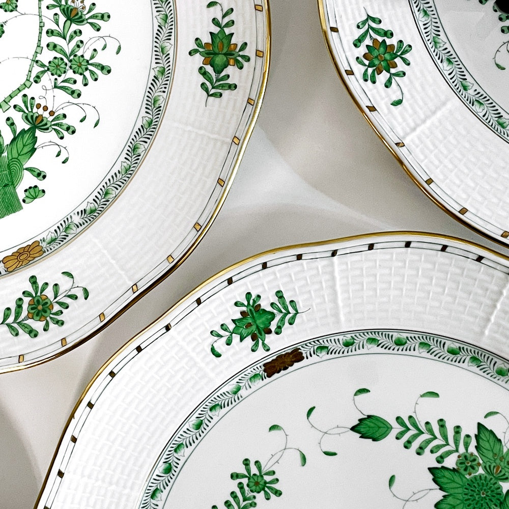 ヘレンド HEREND HVNGARY インドの華 プレート 6枚セット Φ30cm ハンドペイント 白磁食器 ハンガリー ●