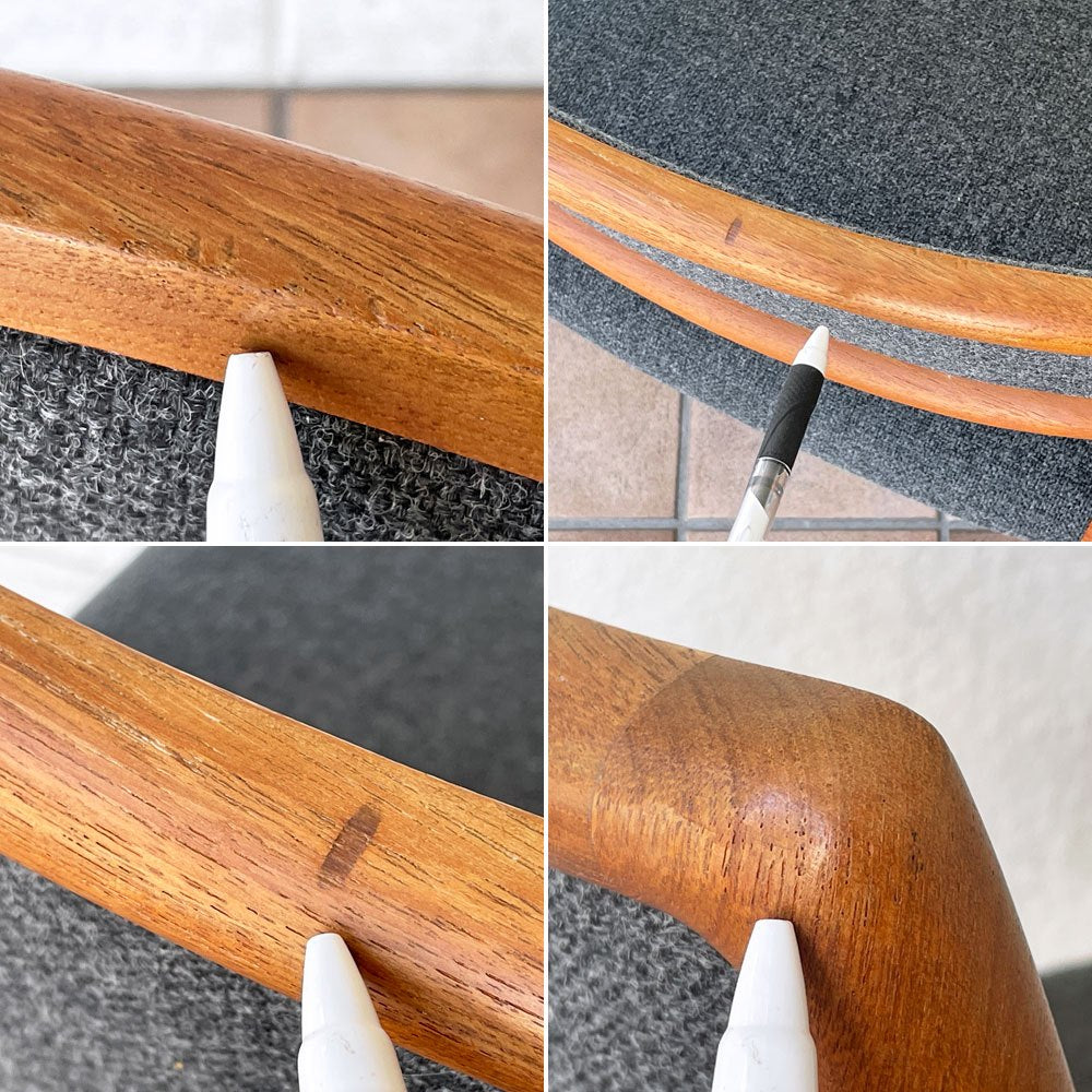 JLモラー J.L.Moller Model No.80 チーク材 ダイニングチェア ファブリック ニールス・O・モラー デンマーク 北欧家具 A ◇