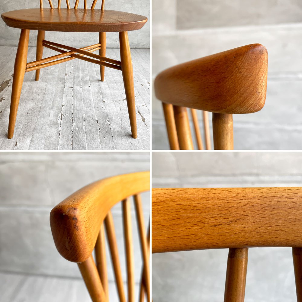 アーコール Ercol クロスバックチェア エックスバック ラティスドチェア エルム材 UKビンテージ Vintage 英国家具 ♪