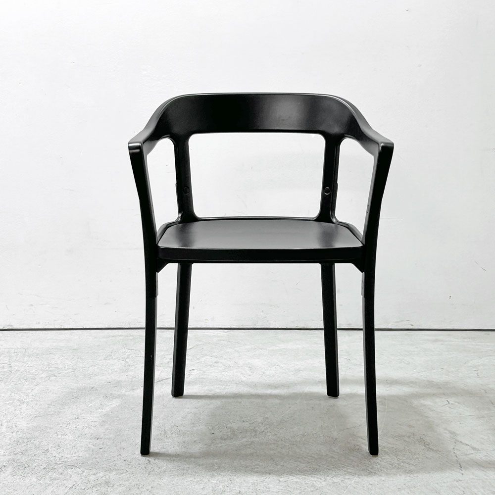 マジス Magis スティールウッドチェア Steelwood Chair アームチェア ブラック × ブラック ビーチ ロナン＆エルワン・ブルレック イタリア ●