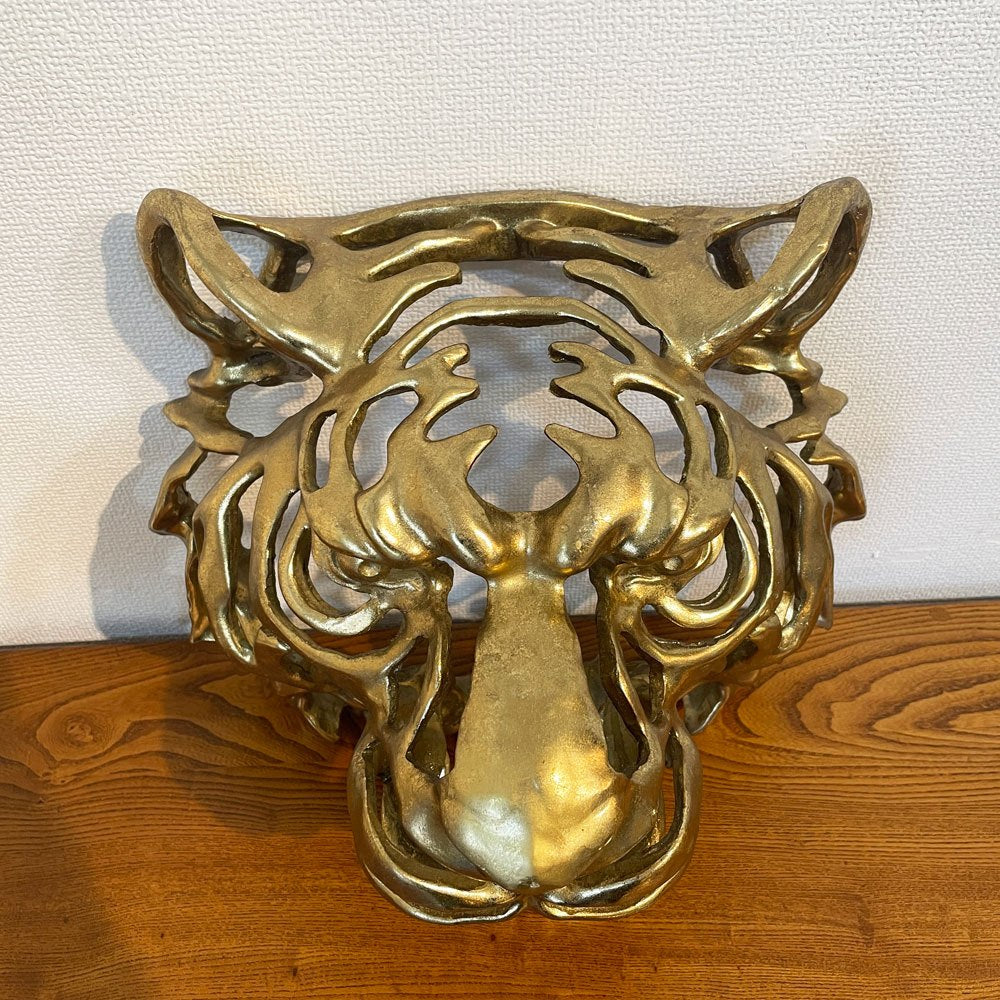 カレ KARE タイガーゴールド ウォールデコレーション 合成樹脂 虎 動物 オブジェ 壁掛けインテリア ドイツ ◎