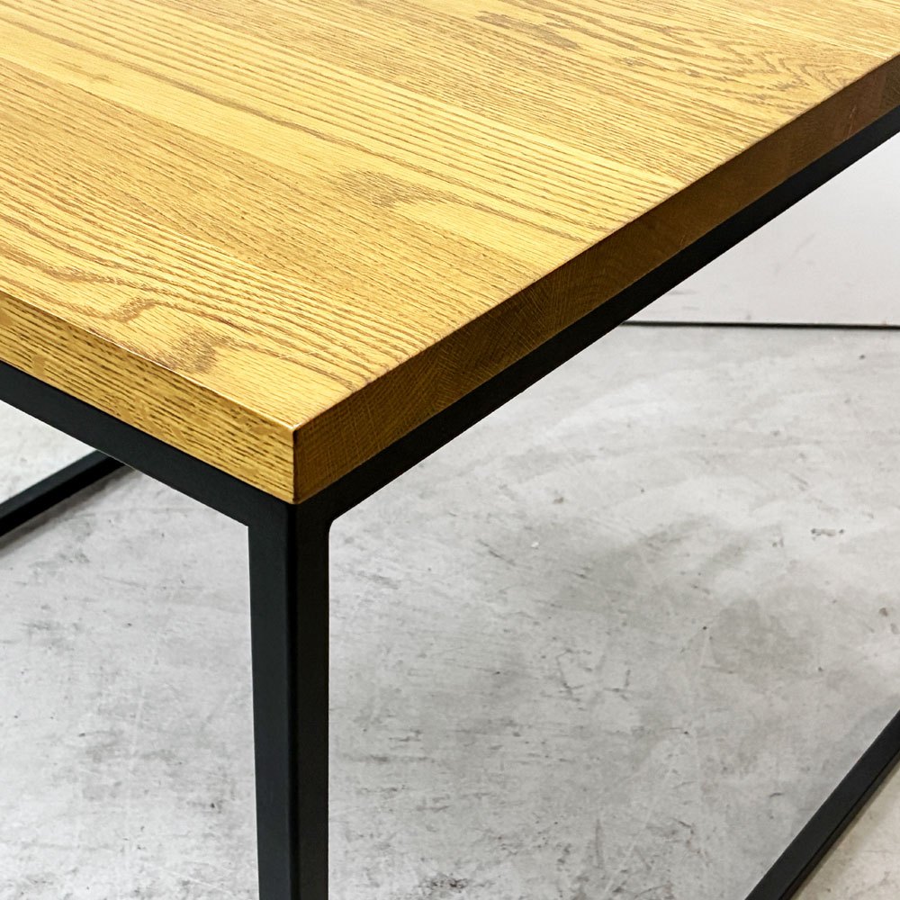 リセノ Re:CENO ワイリー WIRY ダイニングテーブル スクエア オーク材 アイアンレッグ W80cm ●