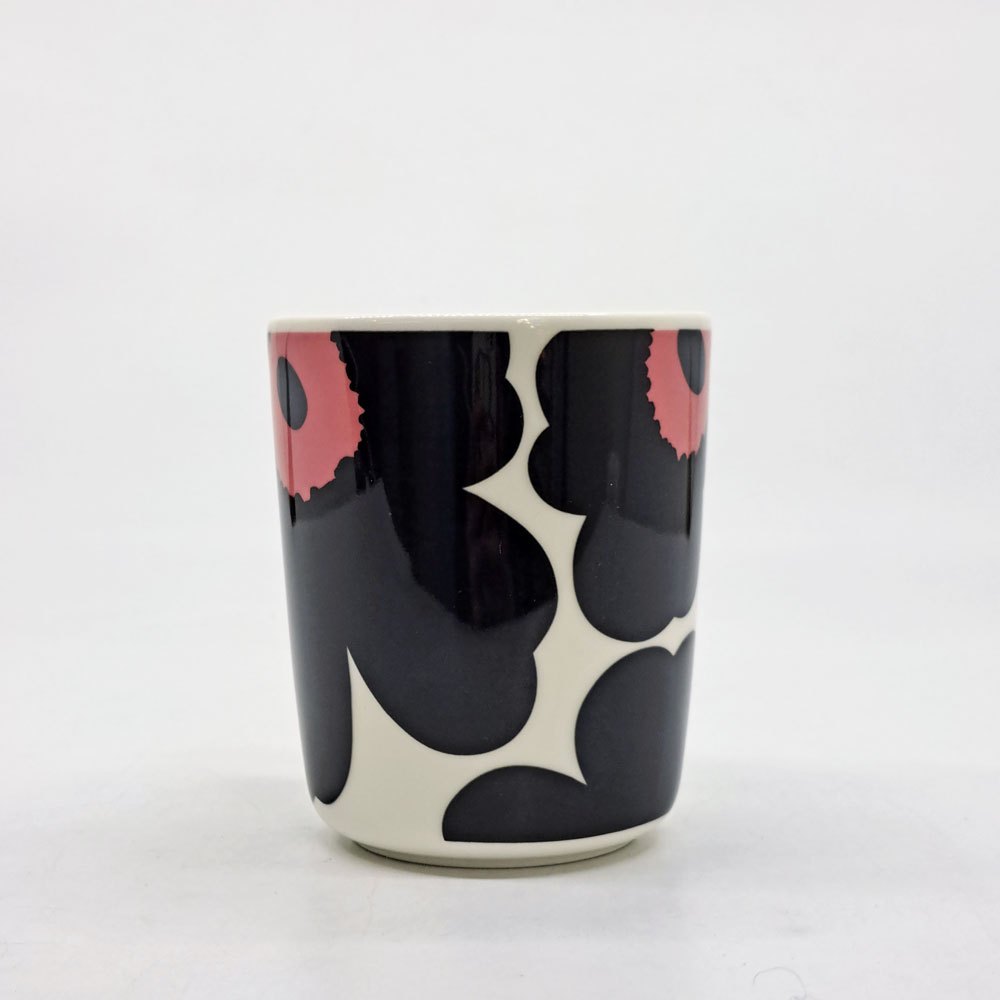マリメッコ marimekko ウニッコ UNIKKO マグカップ コップ 250ml ブラック×ピンク マイヤ・イソラ Maija Isola 2015年 日本限定カラー 廃番 B ●