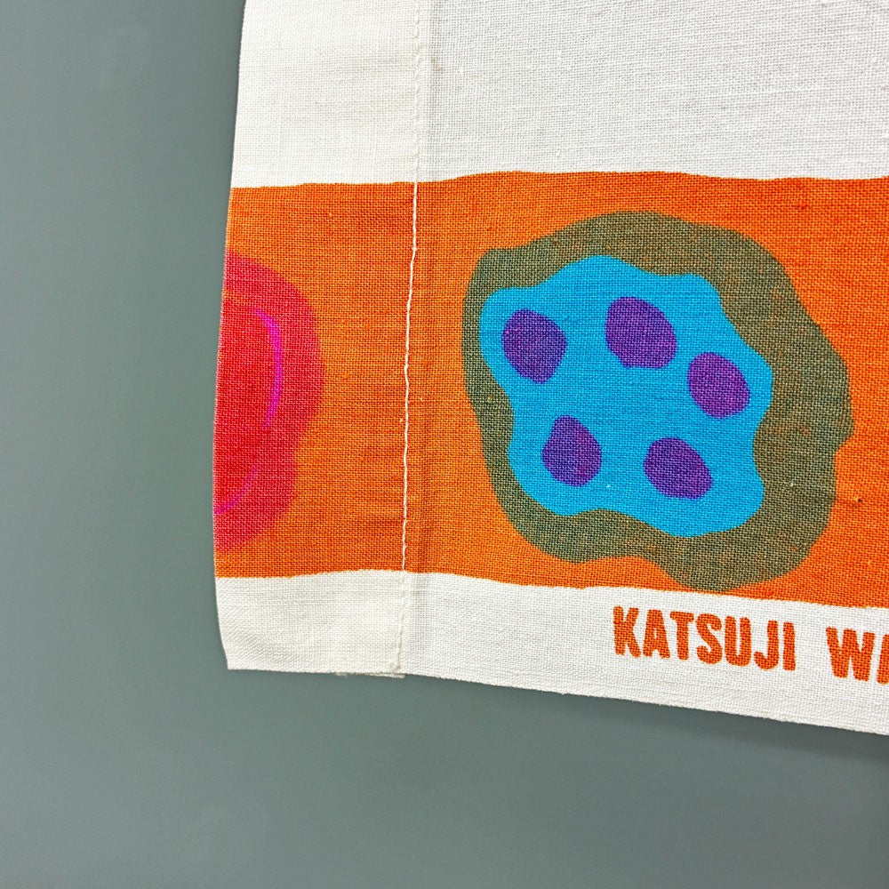 マリメッコ marimekko Nekku 生地 ファブリック 脇坂克二 Katsuji Wakisaka フィンランドビンテージ 132×192cm ◎