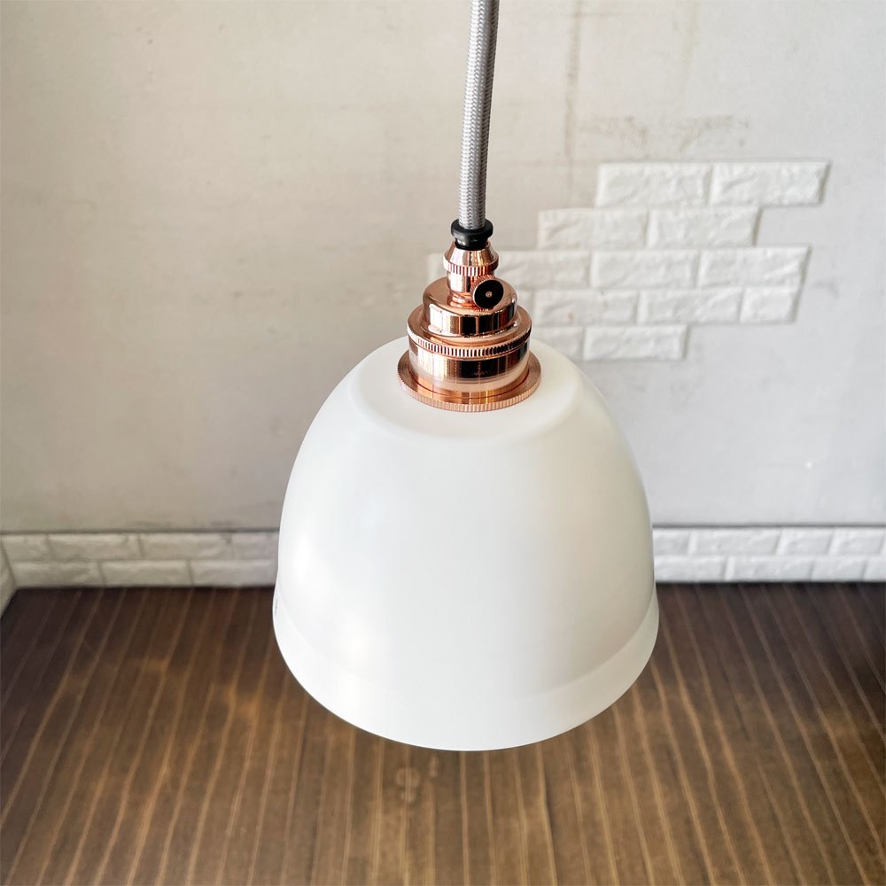 ヌークロンドン NOOK LONDON ノスタルジアライトリザーブ NL:R ミニチュアベル MINIATURE BELL & PENDANT SETS ペンダントライト ホワイト Φ15cm 箱付 定価￥28,600- ◎