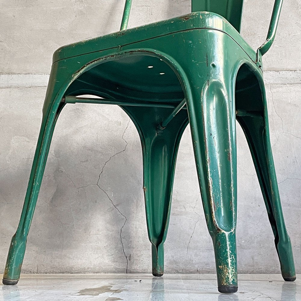 トリックス TOLIX ビンテージ エーチェア A-chair ダイニングチェア スタッキングチェア グリーン グザビエ・ポシャール Xavier Pauchard フランス 50's 希少 A ♪