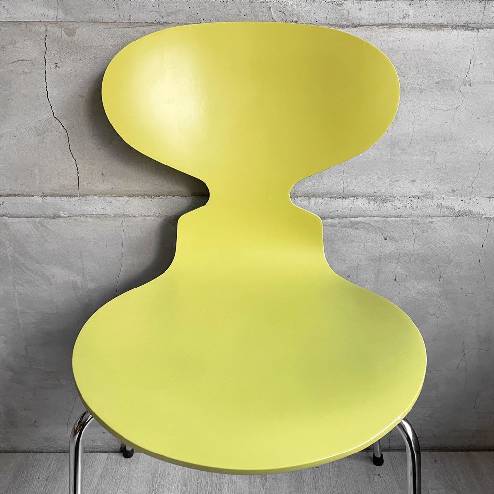 フリッツハンセン Fritz Hansen アントチェア ANT CHAIR アリンコチェア 4本脚 3101 ライムカラー ラッカー仕上げ アルネ・ヤコブセン デンマーク 北欧家具 A♪