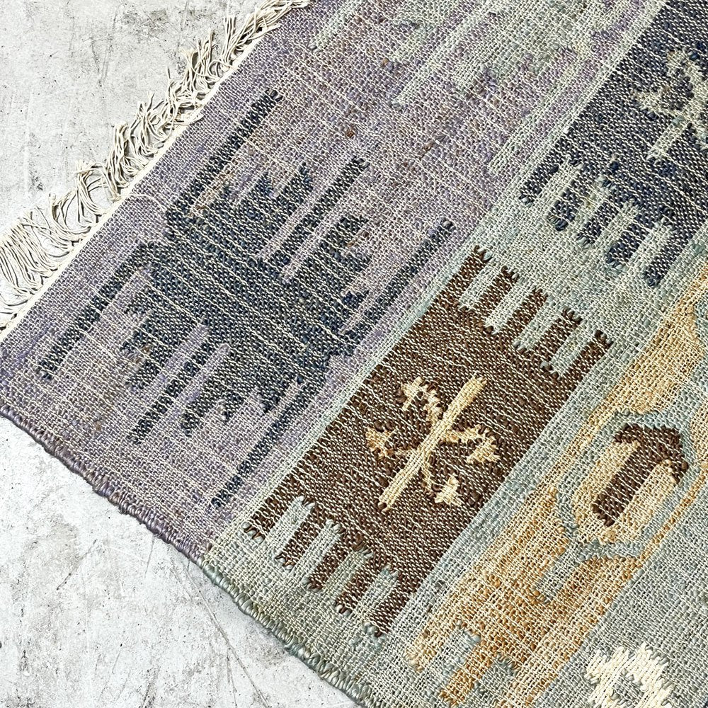 RugRu ラグル NORA RUG ノラ ラグ インド綿 麻 キリムラグ カーペット W200 インド 定価￥52,800- ●