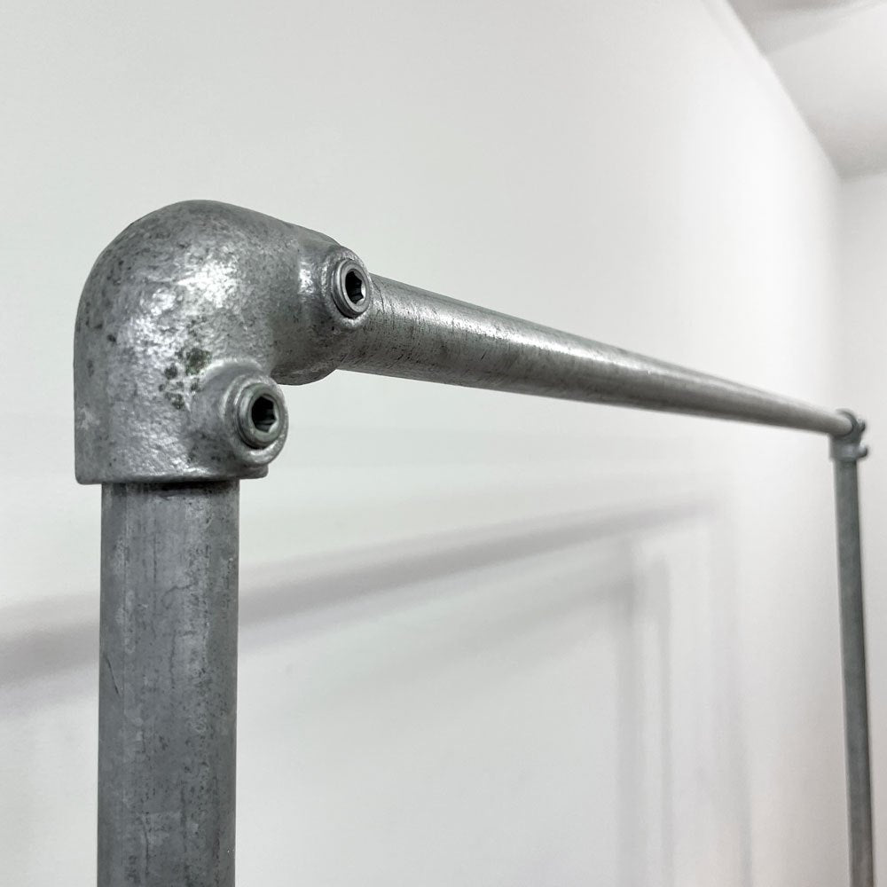 キークランプ KeeKlamp 単管 ハンガーラック パイプ シルバー H182cm インダストリアルデザイン 店舗什器 A ●