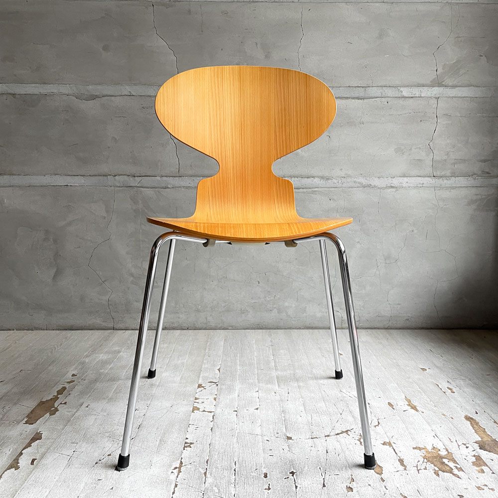 フリッツハンセン Fritz Hansen 3101 アリンコチェア アントチェア 4本脚 ナチュラルビーチ ラッカー仕上げ フェルトグライズ アルネ・ヤコブセン B ♪
