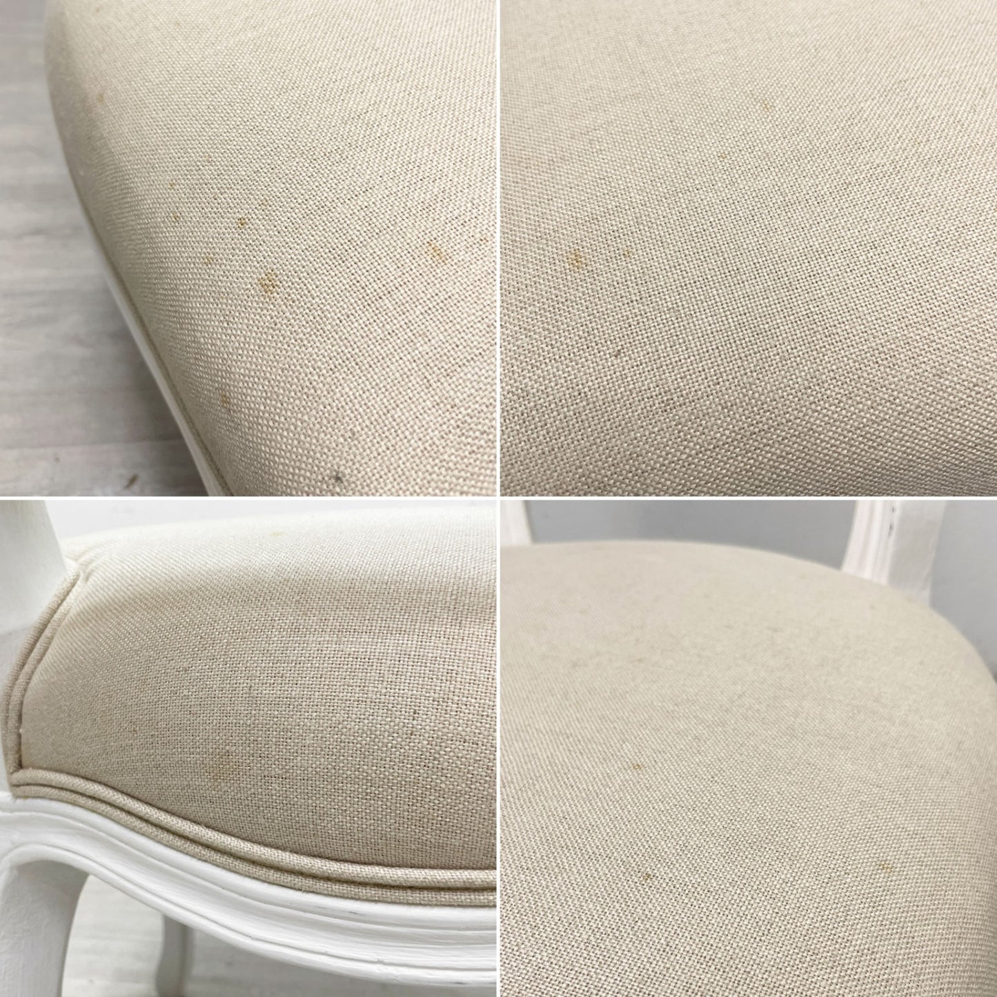 サラグレース Sarah Grace SGD デビュー ダイニングチェア DEBUT DINING CHAIR CHARM BD WHITE&NATURAL LINEN ラタンバック アンティーク風 参考定価 \55,000- D ●