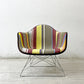 ハーマンミラー Herman Miller アームシェルチェア 2nd ビンテージ アプホルスター キャッツクレイドルベース ボーダー生地 新品張替済 C&R イームズ ミッドセンチュリー ●