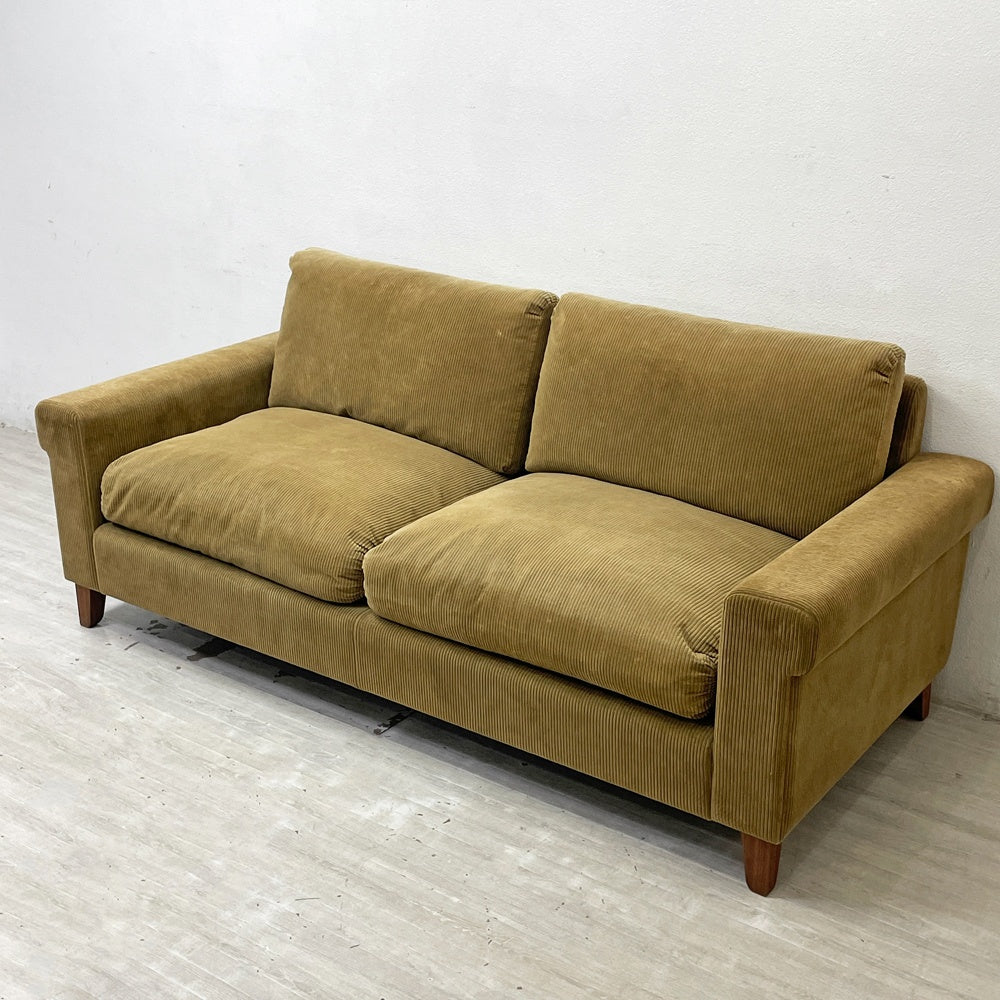 トラックファニチャー TRUCK FURNITURE FKソファ FK SOFA 3P w204cm F-21 コーデュロイ ウォールナット カバーリング ●