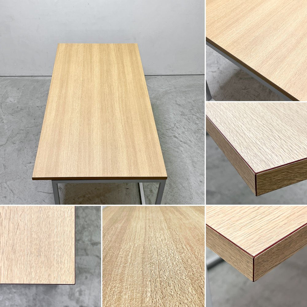 ビスレー BISLEY デスクプラン DESK PLAN Lフット ワーキングテーブル デスク オーク メラミン天板 スチール脚 W150cm イギリス ●