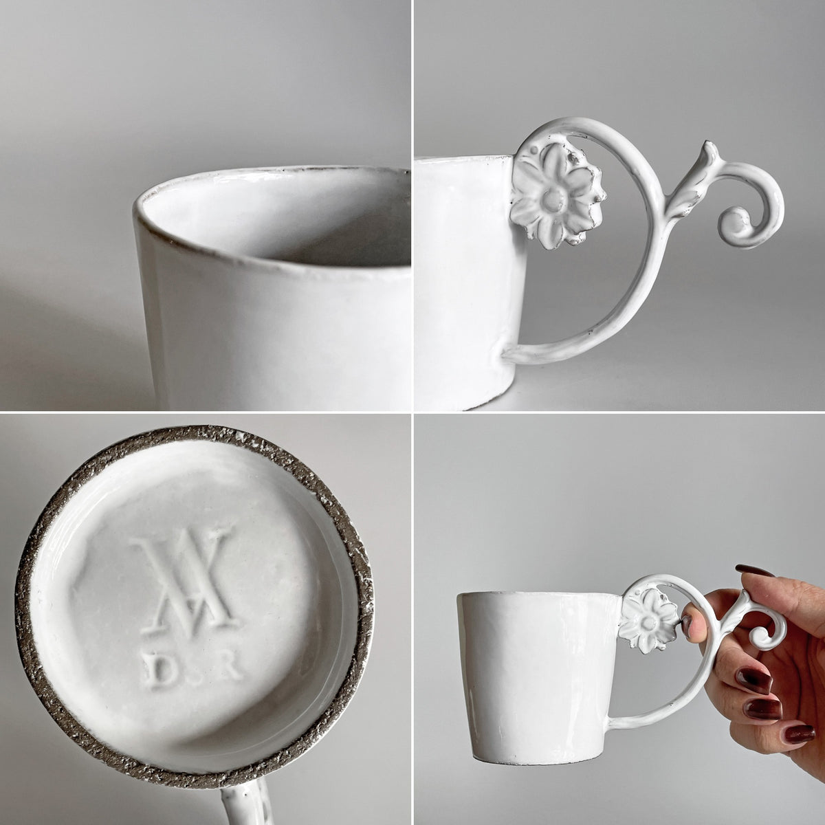アスティエ・ド・ヴィラット Astier de Villatte エミリー EMILIE コーヒーカップ W15 D7.5 H8.5 cm 陶器 フランス 雑貨 ■
