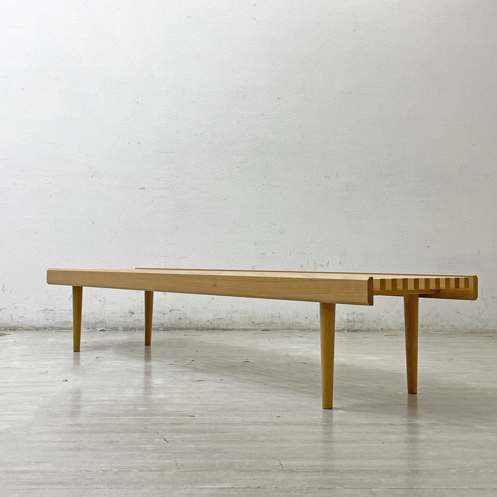 バニラ VANILLA オリジナル 826STANDARD ユニットシリーズ  UNIT  スラットベンチ SET-0191 ウッドレッグ W168cm ナチュラル ●