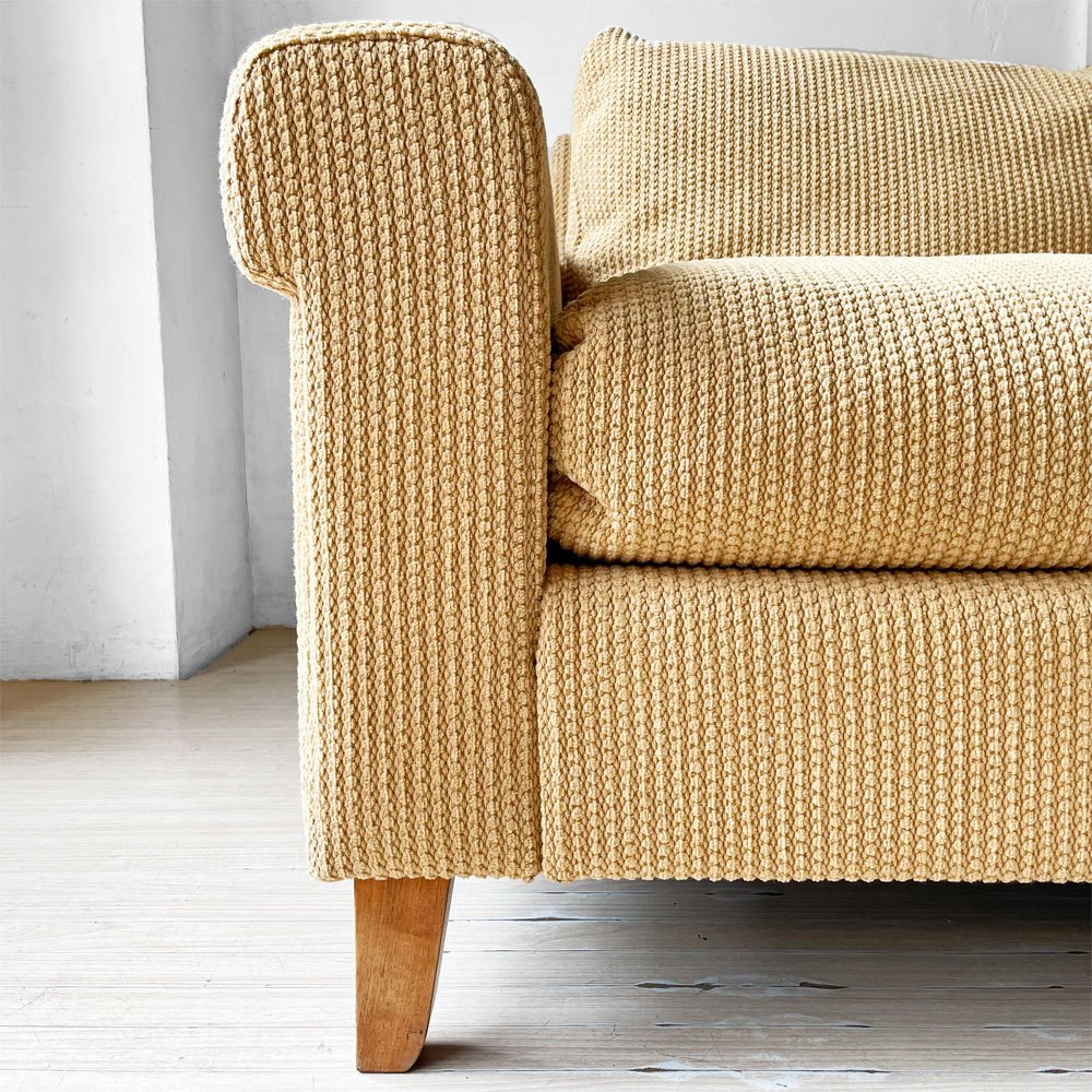 トラックファニチャー TRUCK FURNITURE FKソファ FK SOFA Jr. 2P ウォールナット無垢材 フェザークッション 新品張地張替済 ★