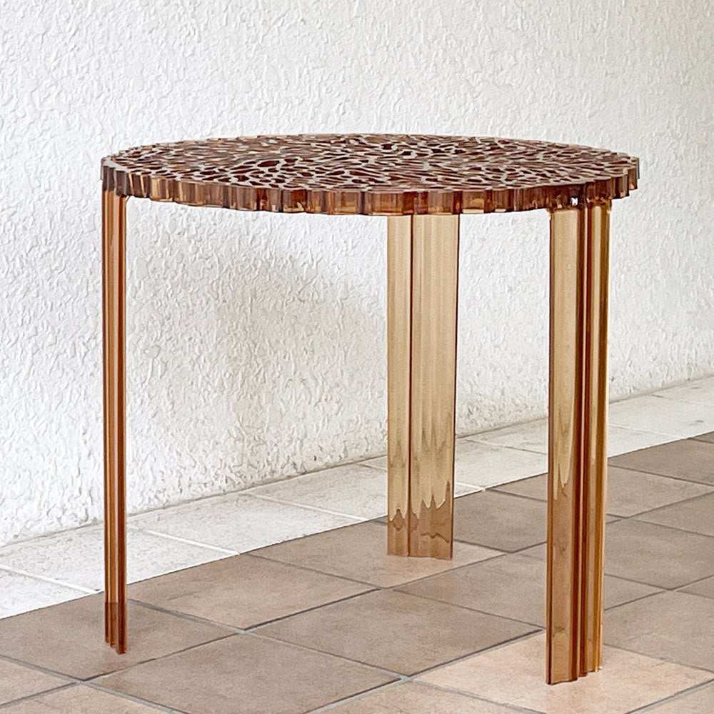 カルテル Kartell ティーテーブル ハイ T-TABLE サイドテーブル ブラック φ50×H44cm パトリシア・ウルキオラ イタリア 定価￥51,500- ◇