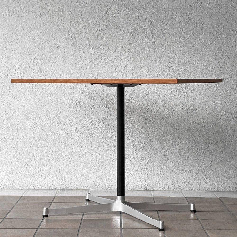 グリニッチ greeniche カフェテーブル Cafe Table 900×700 チーク材 突板 Xスチールレッグミッドセンチュリーデザイン ◇